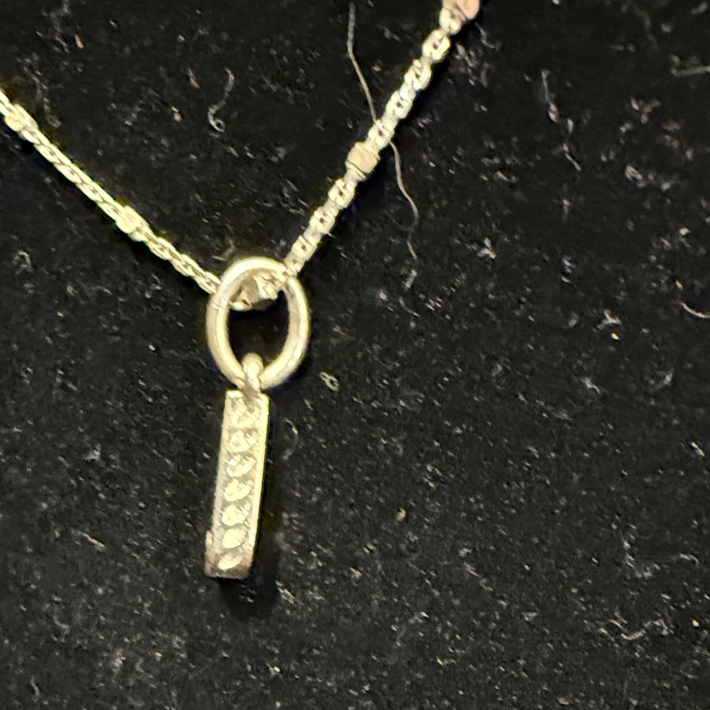 Kendra Scott Silver Fine Jewelry Collection “J” Initial Necklace - Picture 6 of 7